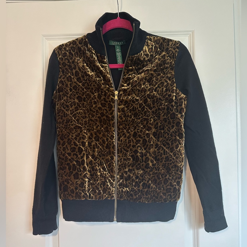 Vintage Lauren by Ralph Lauren Velour Sweater Jacket